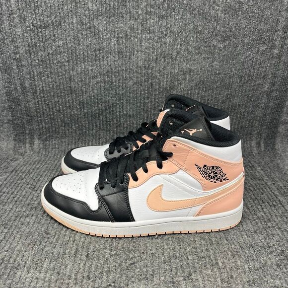Nike Air Jordan 1 Mid Crimson Tint Black White Shoes Mens Size 10 554724-133 main image 4